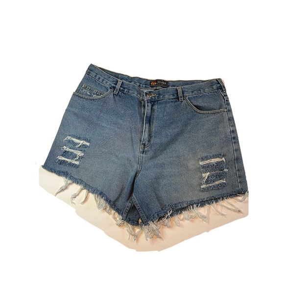 Route 66 Pants - Route 66 relaxed fit cut off shorts custom frayed size 40 100% cotton BR